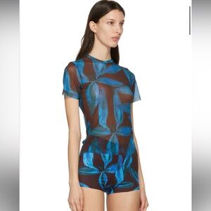 Louisa Ballou Brown black & Blue Beach Tee